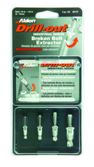 #4017P; Removes 1/4 - 1/2" SAE Screws; 4 Piece Drill-Out - Screw Extractor - Americas Industrial Supply
