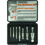 #7017P; Removes #6 to #12 Screws; 7 Piece Extractor Kit - Screw Extractor - Americas Industrial Supply