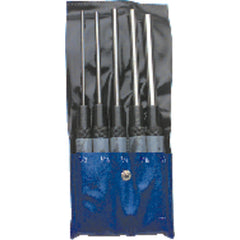 5 Pieces Long Drive Pin Punch Set - Model HMC–016; 1/8″ to 3/8″ Diameter - Americas Industrial Supply