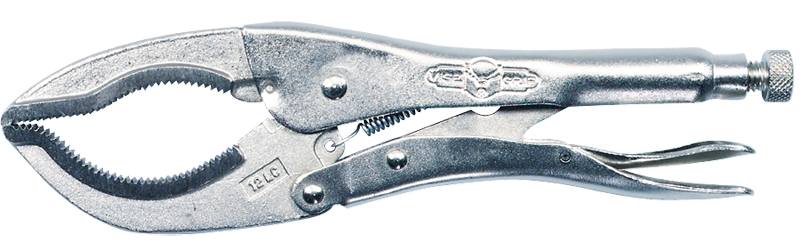 Large Jaw Locking Pliers -- #12LC Plain Grip 0 to 3-1/8'' Capacity 12'' Long - Americas Industrial Supply