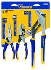 Pliers Set -- #2078704; 3 Pieces; Includes: 6" Long Nose; 6" Slip Joint; 10" Groove Joint - Americas Industrial Supply