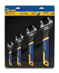 4 Piece - Adjustable Wrench Set with Comfort Grip - Americas Industrial Supply