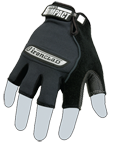 Black/Gray Synthetic Leather/Breathable Mach-5 Impact Gloves - Americas Industrial Supply