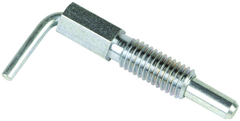 Lever Type Plunger 1/2-13, Locking, Zinc Plated Clear Chromate Finish - Americas Industrial Supply