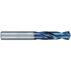 #2 Dia. × 6 mm Shank × 28 mm Flute Length × 66 mm OAL, Stub, 135°, Aqua Revo D, 2 Flute, External, Solid Carbide Drill - Americas Industrial Supply