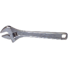 1/2″ Opening-4″ Overall Length - Chrome Plated Adjustable Wrench - Americas Industrial Supply