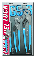 Channellock Tongue & Groove Plier Set -- #GS3; 3 Pieces; Includes: 6-1/2"; 9-1/2"; 12" - Americas Industrial Supply