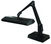 Broad Area Coverage LED Task Light  Dimmable  31" Floatng Arm  Desk Base - Americas Industrial Supply