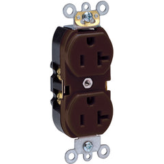 20 A; 125 Volt; NEMA 5-20R; 3W; Straight Blade Wiring Device - Brown - Americas Industrial Supply