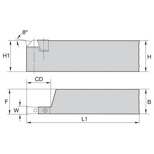 32250110700 W LG HOLDER FOR GROOVING - Exact Industrial Supply