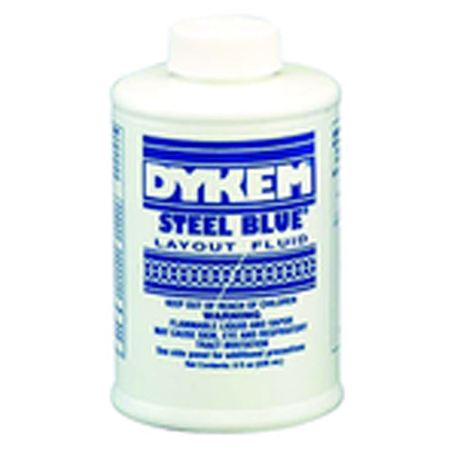 Layout Fluid - Brush-in-Cap Bottle - Blue - 8.0 oz - Americas Industrial Supply