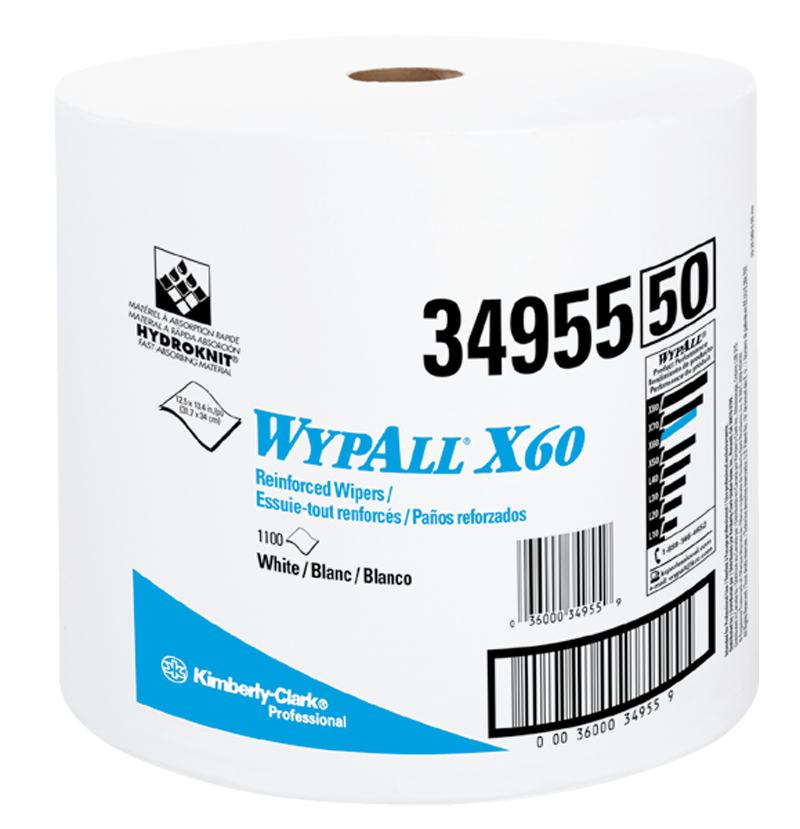 12.5 x 13.4'' - Package of 1100 - WypAll X60 Jumbo Roll - Americas Industrial Supply