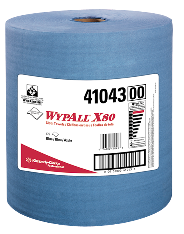 12.5 x 13.4'' - Package of 475 - WypAll X80 Jumbo Roll - Americas Industrial Supply