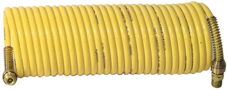 #N14-50A - 1/4 MPT x 50 Feet - Yellow Nylon - 1-Swivel x 1- Rigid Fitting(s) - Recoil Air Hose - Americas Industrial Supply