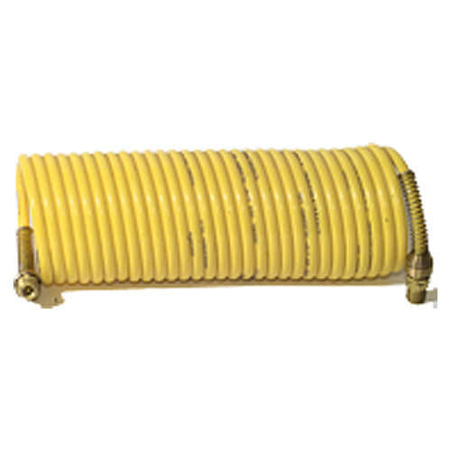 Model N14-17A - 1/4″ MPT × 17 Feet - Yellow Nylon - 1-Swivel × 1- RigInside Diameter Fitting(s) - Recoil Air Hose - Americas Industrial Supply