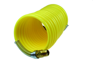 #N12-50A - 1/2 MPT x 50 Feet - Yellow Nylon - 1-Swivel x 1- Rigid Fitting(s) - Recoil Air Hose - Americas Industrial Supply