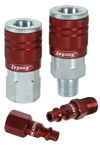 #A73458D - 1/4'' Body x 1/4 NPT (14-Pcs) - Red Industrial Coupler & Plug Kit - Americas Industrial Supply