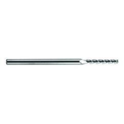 1.2mm Dia. - 75mm OAL - Extra Reach - Ball Nose-AD-Carbide End Mill - 3FL - Americas Industrial Supply
