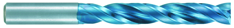 3.4mm Dia. - X 80mm OAL - 5XD-Carbide-Drill-Aqua EX Coated - Americas Industrial Supply