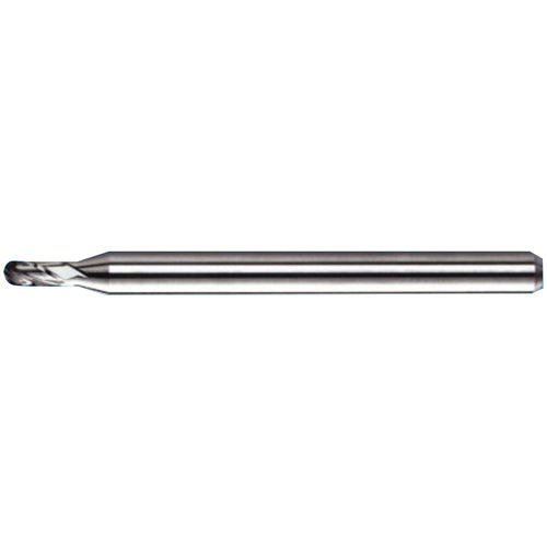‎0.115″ Dia. × 1/8″ Shank × 0.345″ DOC × 2-1/2″ OAL, Carbide TA, Spiral , 4 Flute, 30° Helix, Ballnose End Mill