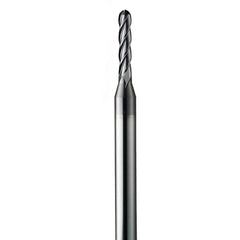 ‎0.027″ Dia. × 1/8″ Shank × 0.041″ DOC × 1-1/2″ OAL, Carbide AlTiN, Spiral , 4 Flute, 30° Helix, Ballnose End Mill