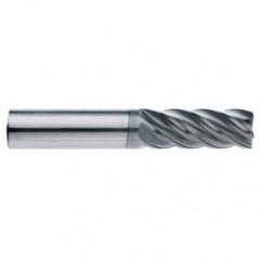 1" Dia. - 3-1/4" LOC - 6" OAL - .015 Radius 5 FL Carbide End Mill-AlCrN-X - Americas Industrial Supply