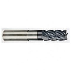 1/2" Dia. - 5/8" LOC - 6" OAL - .015 Radius 5 FL Carbide End Mill-AlCrN-X - Americas Industrial Supply