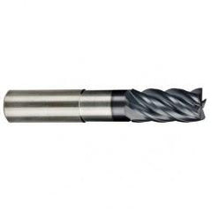 1" Dia. - 1-1/4" LOC - 7" OAL - .030 Radius 5 FL Carbide S/E HP End Mill-AlCrNX - Americas Industrial Supply