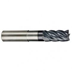3/4" Dia. - 1" LOC - 4" OAL - .030 Radius 5 FL Carbide S/E HP End Mill-AlCrNX - Americas Industrial Supply