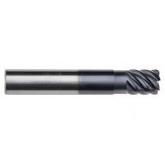 3/16" Dia. - 3/8" LOC - 3" OAL - .015 Radius 5 FL Carbide End Mill-Uncoated - Americas Industrial Supply