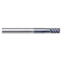 1/4" Dia. - 5/8" LOC - 3" OAL - .015 Radius 6 FL Carbide End Mill-Uncoated - Americas Industrial Supply