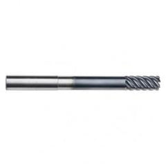 1/2" Dia. - 1-1/8" LOC - 4" OAL - .015 Radius 6 FL Carbide End Mill-Uncoated - Americas Industrial Supply