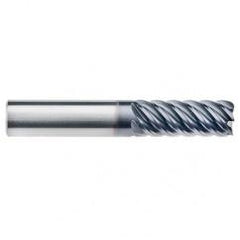 3/4" Dia. - 3-3/8" LOC - 6" OAL - .030 Radius 6 FL Carbide End Mill-AlTiN-x - Americas Industrial Supply