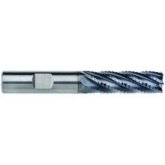25mm Dia. - 52mm LOC - 120mm OAL - 1mm CR 6FL Carbide End Mill - AlCrNx - Americas Industrial Supply