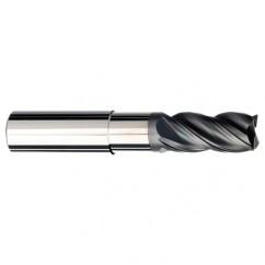 1/2 Dia. x 5 Overall Length 4-Flute .060 C/R Solid Carbide SE End Mill-Round Shank-Center Cut-AlCrN-X - Americas Industrial Supply