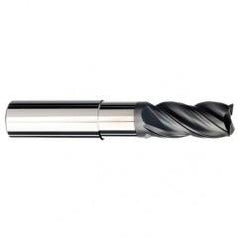 1/2 Dia. x 3 Overall Length 4-Flute .030 C/R Solid Carbide SE End Mill-Round Shank-Center Cut-AlCrN-X - Americas Industrial Supply