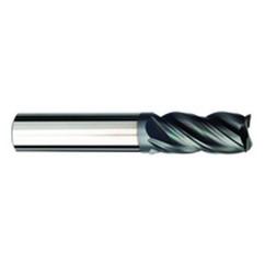 1/2 Dia. x 3 Overall Length 4-Flute .015 C/R Solid Carbide SE End Mill-Round Shank-Center Cut-AlCrN-X - Americas Industrial Supply