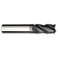 9/32 Dia. x 2-1/2 Overall Length 4-Flute .030 C/R Solid Carbide SE End Mill-Round Shank-Center Cut-AlCrN-X - Americas Industrial Supply