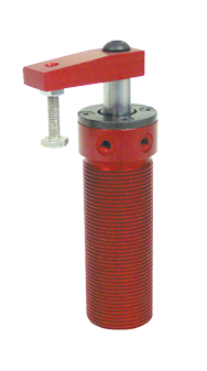 Round Threaded Body Pneumatic Swing Cylinder - #8415 .50'' Vertical Clamp Stroke - With Arm - RH Swing - Americas Industrial Supply