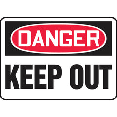 Sign, Danger Keep Out, 10″ × 14″, Vinyl - Americas Industrial Supply