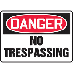Sign, Danger No Trespassing, 7″ × 10″, Vinyl - Americas Industrial Supply