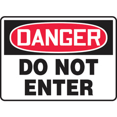 Sign, Danger Do Not Enter, 10″ × 14″, Aluminum - Americas Industrial Supply