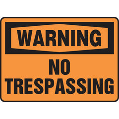 Sign, Warning No Trespassing, 7″ × 10″, Plastic - Americas Industrial Supply