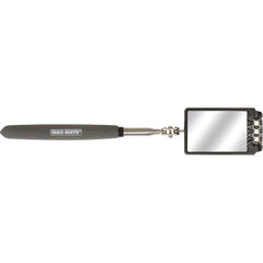 MAG-MATE Telescoping Glass Inspection Mirror with Three LED Lights, reaches 36″ Long, includes Batteries - Americas Industrial Supply