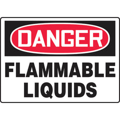 Sign, Danger Flammable Liquids, 10″ × 14″, Aluminum - Americas Industrial Supply