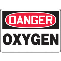 Sign, Danger Oxygen, 7″ × 10″, Plastic - Americas Industrial Supply