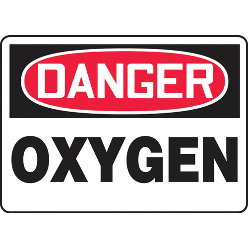 Sign, Danger Oxygen, 7″ × 10″, Vinyl - Americas Industrial Supply