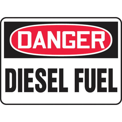 Sign, Danger Diesel Fuel, 10″ × 14″, Vinyl - Americas Industrial Supply