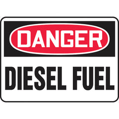 Sign, Danger Diesel Fuel, 10″ × 14″, Aluminum - Americas Industrial Supply