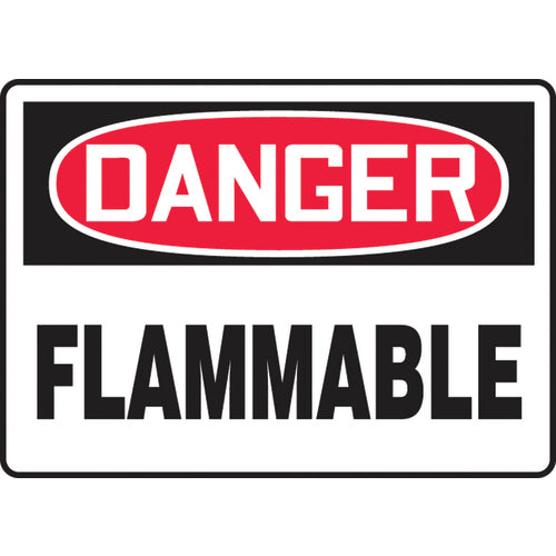 Sign, Danger Flammable, 10″ × 14″, Plastic - Americas Industrial Supply